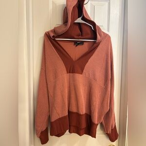 Rust V-Neck Women's hoodie